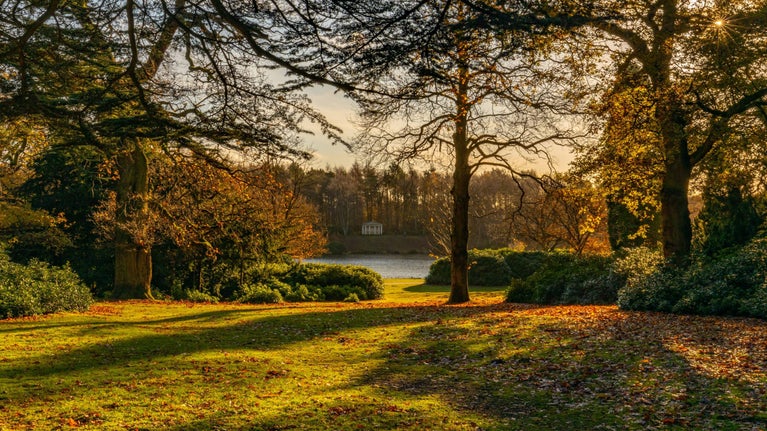 Pleasure Grounds with temple & lake
